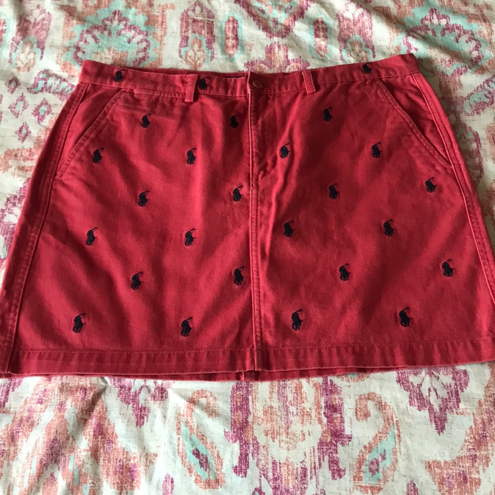 Ralph Lauren Sport Red & Blue Skirt NWT